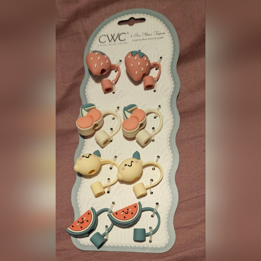 CWC Fruit-Themed Straw Covers - Picture 2 of 3